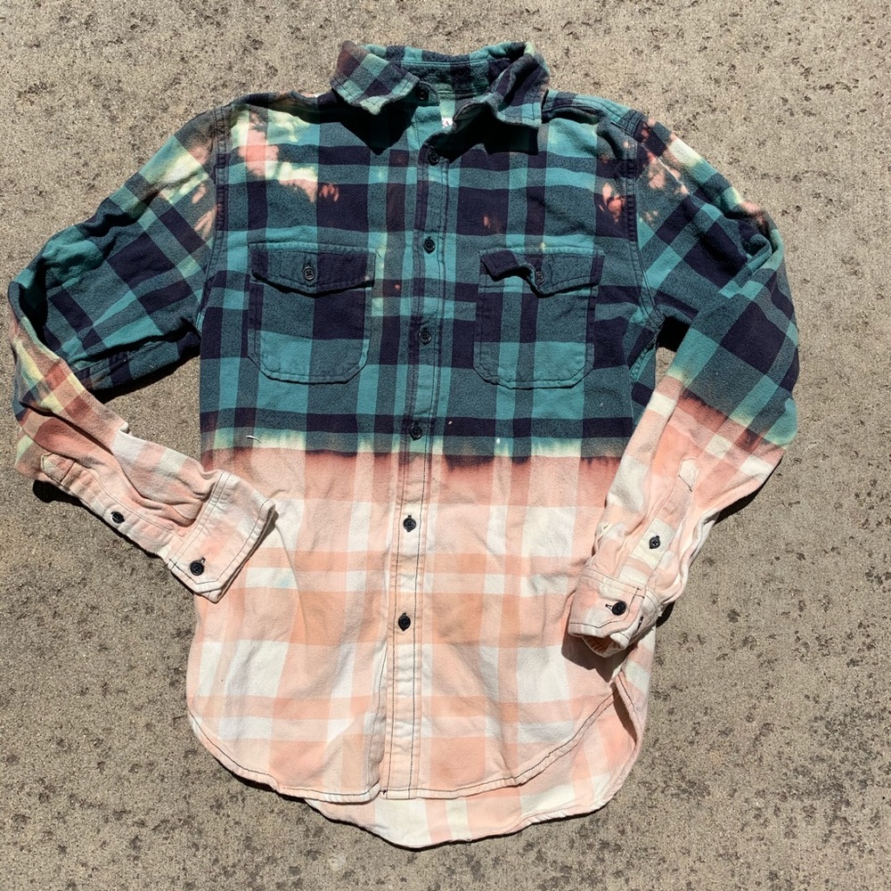 Bleached Flannel Button Down - image 1
